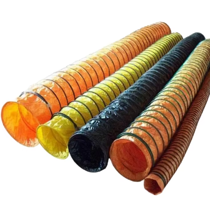 PVC Flexible Ventilation Air hose for Mining and Tunnel Ventilation, Anti-static Fire Resistant Air (图1)