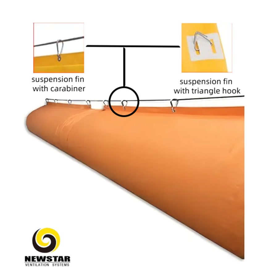 High Tenacity Tear Resistant Hard Rock Mining Use Large diameter Ventilation Duct(图1)